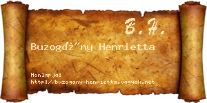 Buzogány Henrietta névjegykártya