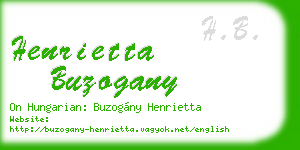 henrietta buzogany business card